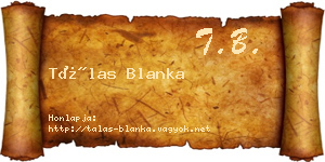Tálas Blanka névjegykártya